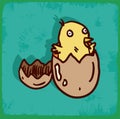 Cartoon egg illustration , vector icon Royalty Free Stock Photo