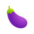 Cartoon eggplant emoji icon