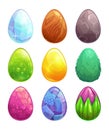 Cartoon eggs set