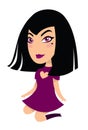 Cartoon elegant girl goth