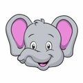 Cartoon elephant face