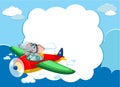 An elephant flying a plane in the sky Royalty Free Stock Photo