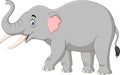 Cartoon elephant isolated on white background