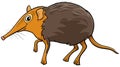 Cartoon elephant shrew comic animal character