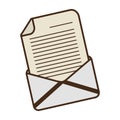 cartoon email envelope message letter