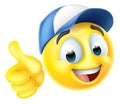 Cartoon Emoji Emoticon Face Wearing A Cap Hat