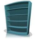 Cartoon Empty Library Bookshelf Royalty Free Stock Photo