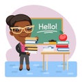 Cartoon English Teacher Royalty Free Stock Photo