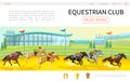 Cartoon Equestrian Competition Web Page Template