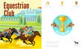 Cartoon Equestrian Sport Composition