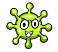 A Cartoon Evil Green Coronavirus
