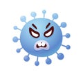 Cartoon evil virus, a childish character, vector