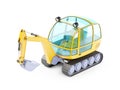 Cartoon excavator 3d