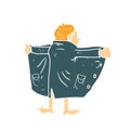 Cartoon exhibitionist illustration Royalty Free Stock Photo