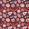 Cartoon Exotic and Tropical Fruit Slices Pattern
