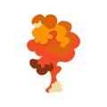 Cartoon explosion effect set. Explode flash, effect boom, bomb comic, mushroom fire. Vector. Royalty Free Stock Photo