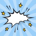 Cartoon explosion or speech bubble in comic style with space for your text. Vector illustration Royalty Free Stock Photo