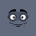 Cartoon Expression Monster Face. Vector Royalty Free Stock Photo