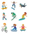 Cartoon Extreme sport icon Royalty Free Stock Photo