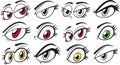 Cartoon Eyes Expressions Illustration Set Character Design Variations Royalty Free Stock Photo