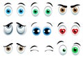 Cartoon eyes set Royalty Free Stock Photo