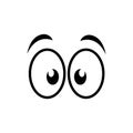 Cartoon eyes vector symbol icon design. Beautiful illustration isolated on white background Royalty Free Stock Photo