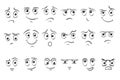 Cartoon face emotions. Royalty Free Stock Photo