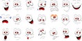 Cartoon face emotions set for you design