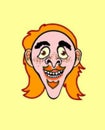 Oddball man with long ginger hair
