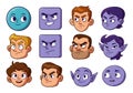Cartoon Face Shape Variations Royalty Free Stock Photo