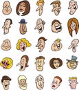 Cartoon faces Royalty Free Stock Photo