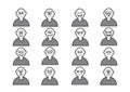 Cartoon faces Set drawing illustration Royalty Free Stock Photo
