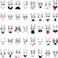Cartoon Faces Vector Set Royalty Free Stock Photo