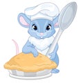 Cartoon Cute Smiling Chef Mouse