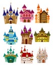 Cartoon Fairy tale castle icon