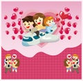 Cartoon family card