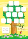 Cartoon family tree vector Royalty Free Stock Photo