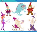 Cartoon Fantasy Characters Set