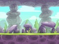 Cartoon fantasy seamless landscape