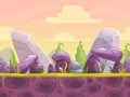 Cartoon fantasy seamless landscape