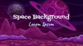 Cartoon fantasy space background. Alien planet landscape.