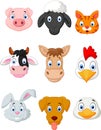 Cartoon farm animal set Royalty Free Stock Photo