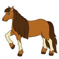 Cartoon farm animals. Cute horse. Royalty Free Stock Photo