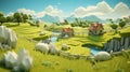 Cartoon Farm In Cinema4d: Whistlerian Dream With Organic Sculpting