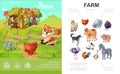 Cartoon Farm Colorful Concept