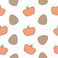 Cartoon farm elements. Seamless pattern Royalty Free Stock Photo