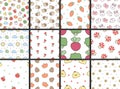 Cartoon farm elements. Seamless pattern Royalty Free Stock Photo