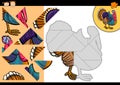 Cartoon farm turkey puzzle game