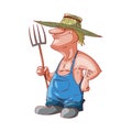 Cartoon farmer or redneck