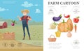 Cartoon Farming Colorful Concept